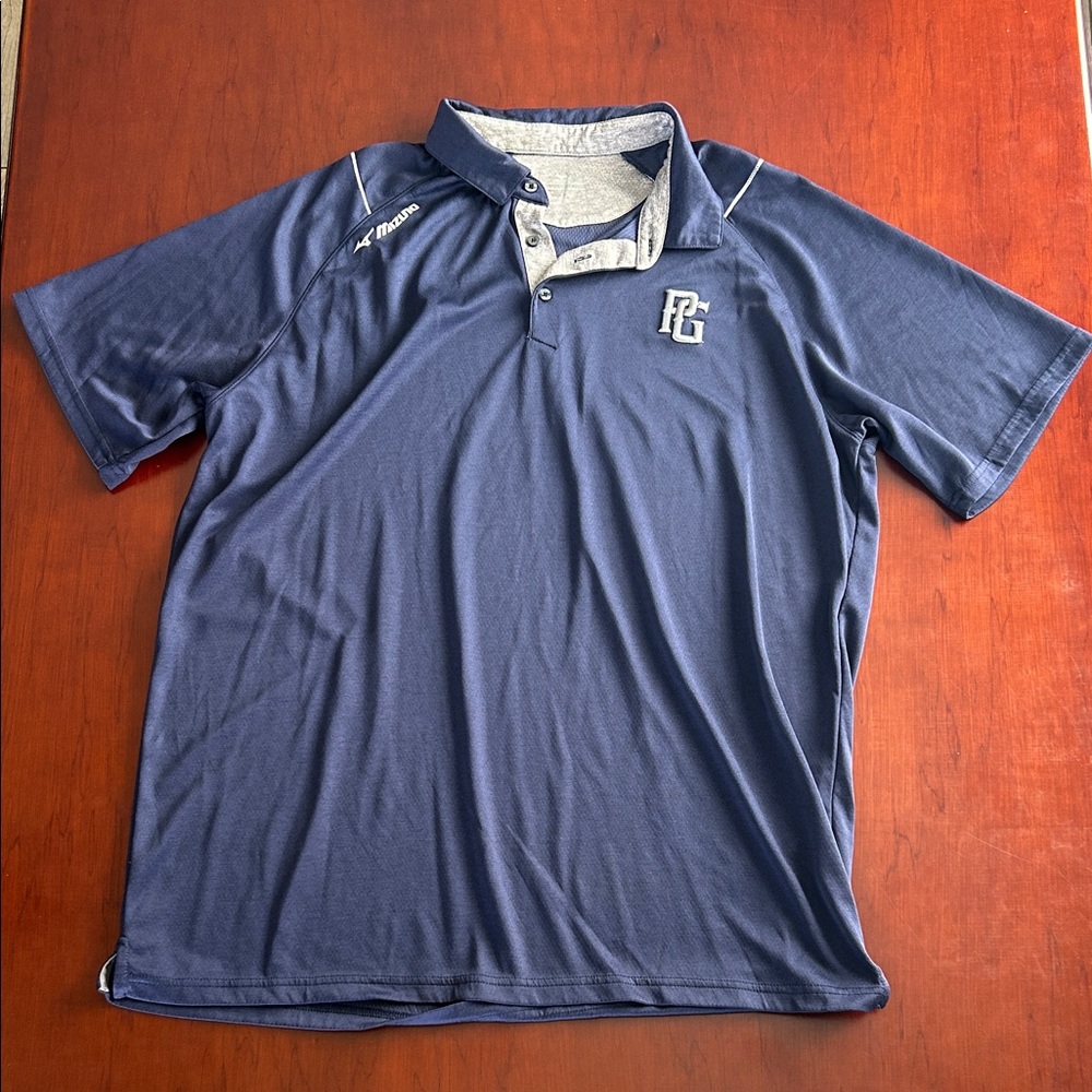 Mizuno Navy Polo Shirt with White Accents